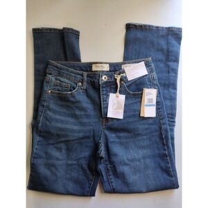 Jessica Simpson Flirt Straight Boot Jeans Womens Size 25 Side Button‎ NEW